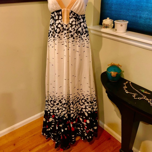 ANTHROPOLOGIE Twinkle by Wenlan Maxi Dress Silk Blend Size S - Picture 9 of 11